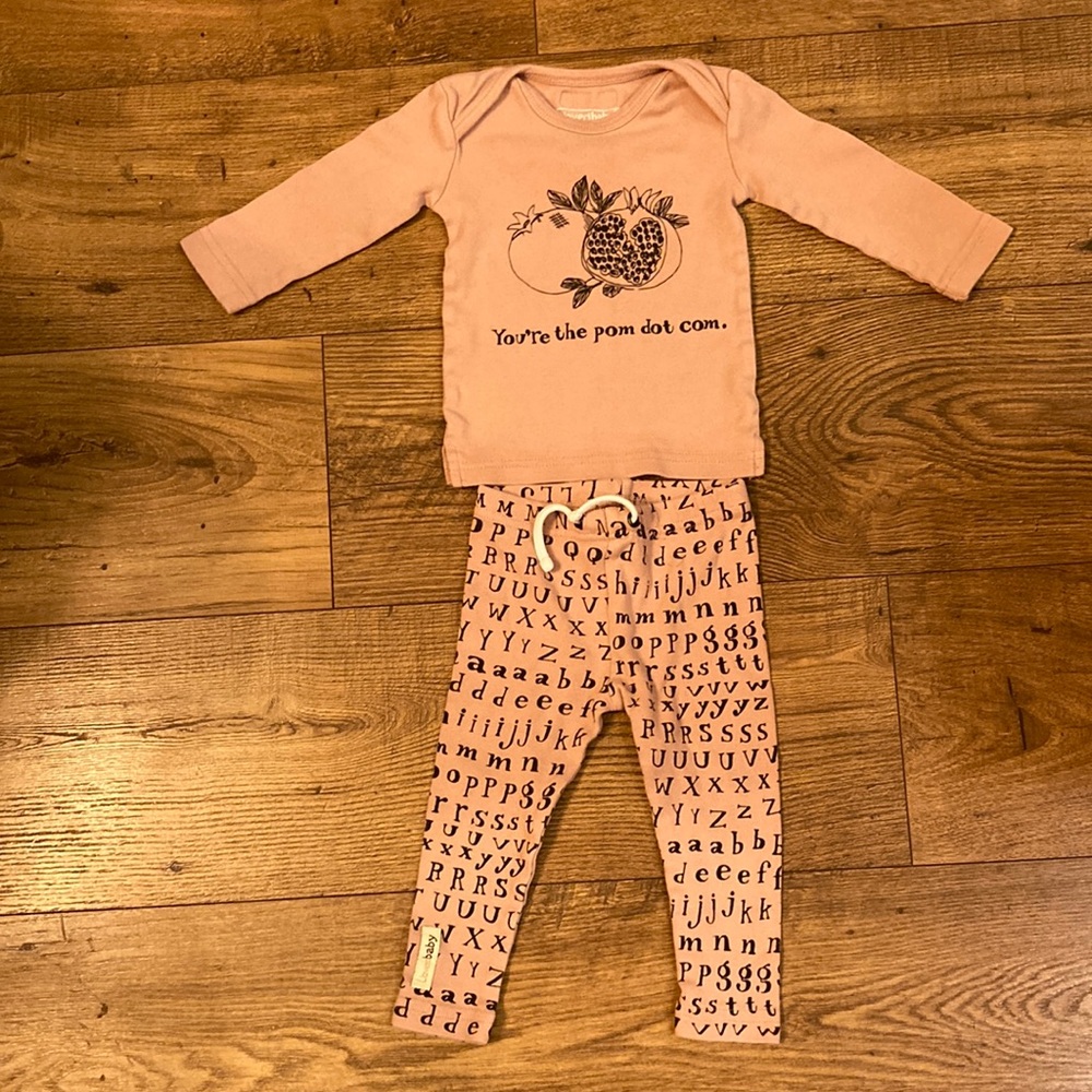 L’ovedbaby 9-12m pink matching set